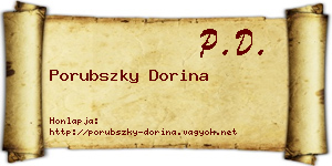 Porubszky Dorina névjegykártya