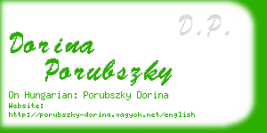 dorina porubszky business card
